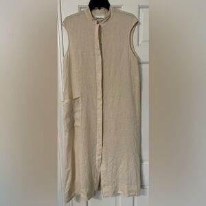 Bryn Walker Keaton Maxi Dress Linen Lagenlook with buttons and pocket.